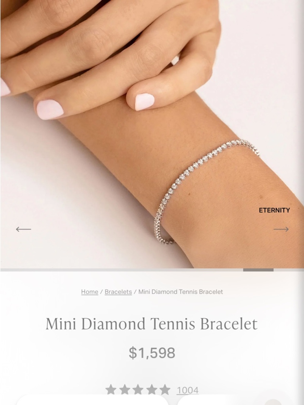 Ring Concierge Silver ETERNITY Mini Diamond Tennis Bracelet